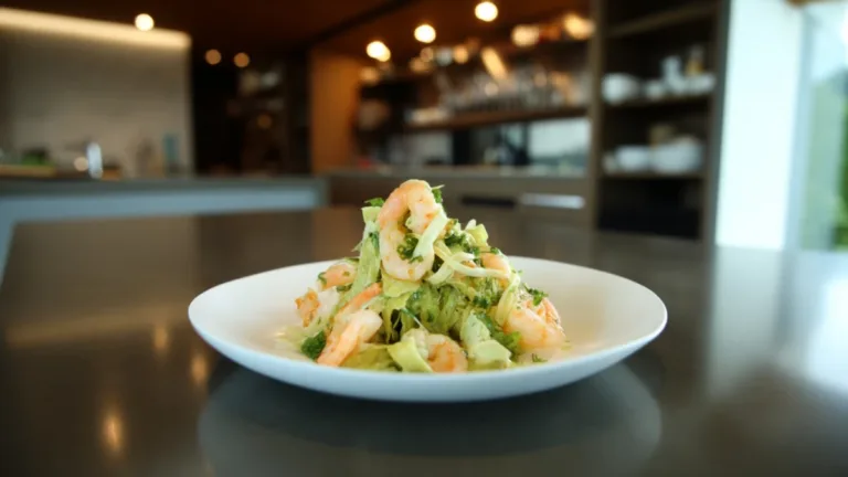 Фото блюда: Фризе с авокадо и креветками – лёгкость и свежесть на тарелке