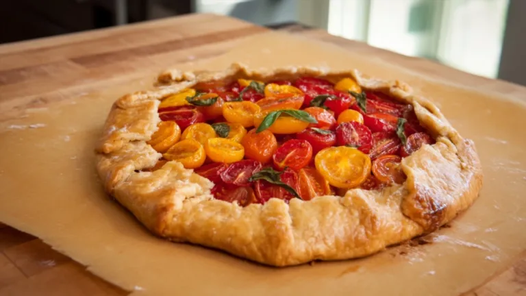 Фото блюда: Галета с помидорами: хрустящее тесто и сладкие томаты за 1 час