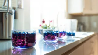 Фото рецепта: Прозрачное голубичное желе с ярким ягодным вкусом