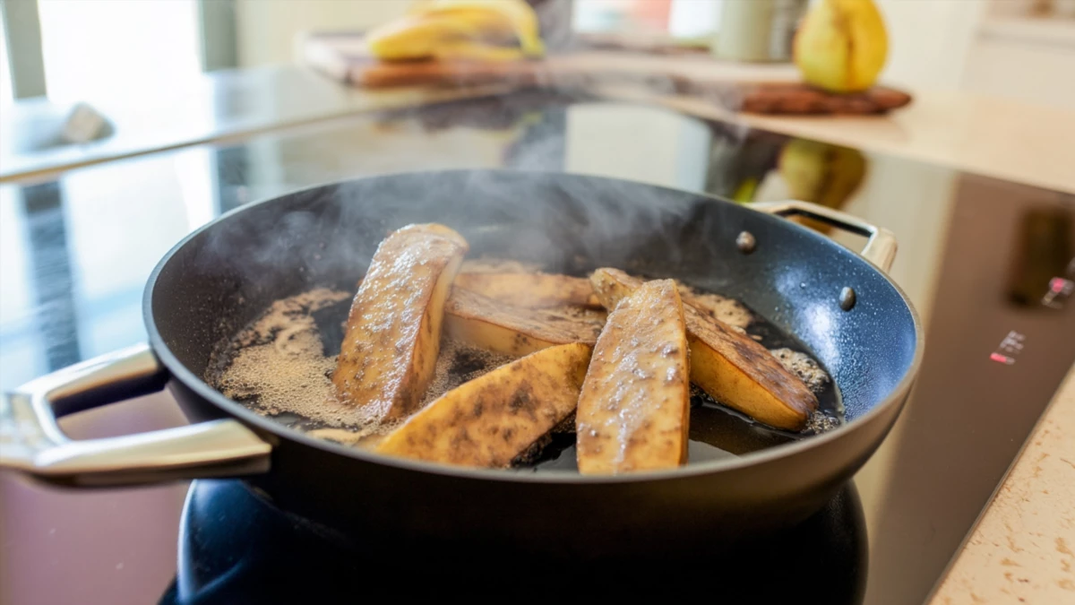 Фото блюда: Гусиная печень с яблоками и белым вином: ресторанная нежность на домашней сковороде