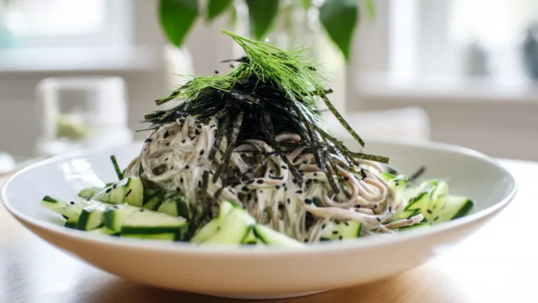 Фото блюда: Холодная соба с кунжутным соусом как в японском кафе за 20 минут