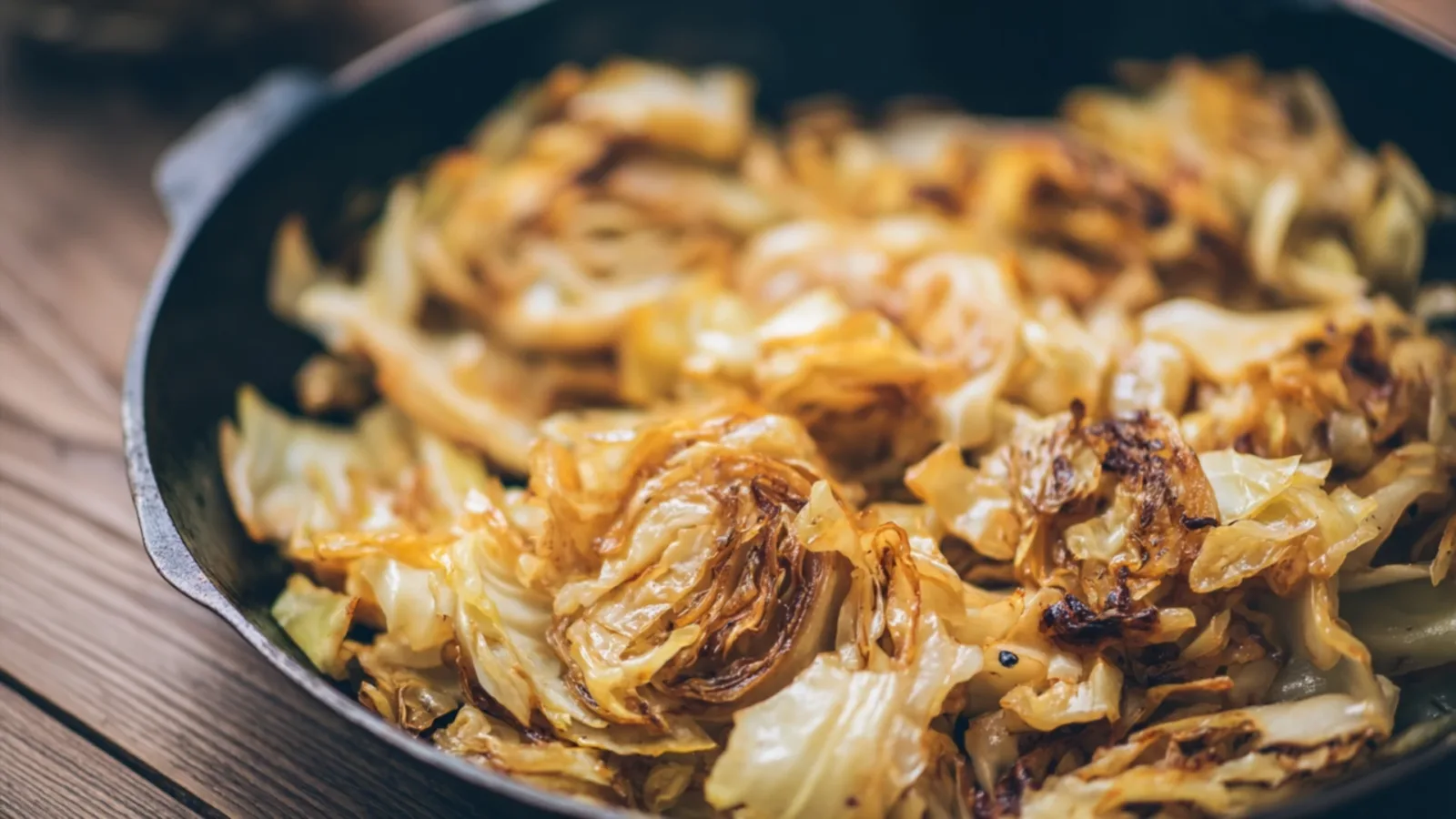 Фото блюда: Ароматная жареная капуста с чесноком для быстрого ужина