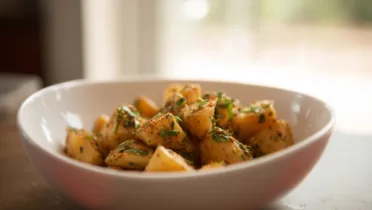 Фото рецепта Картофель с арахисовой заправкой — рецепт, который удивит ваши вкусовые рецепторы