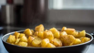 Фото блюда: Картофель жареный в кокосовом масле: вкус и хруст