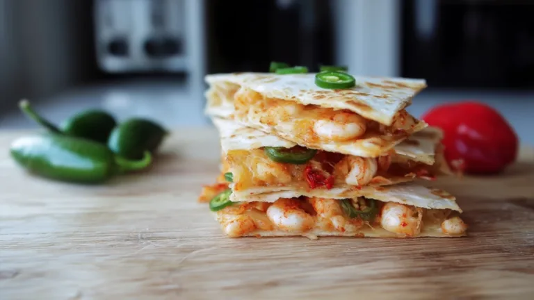 Фото блюда: Кесадилья с раковыми шейками и халапеньо на сковороде за 15 минут