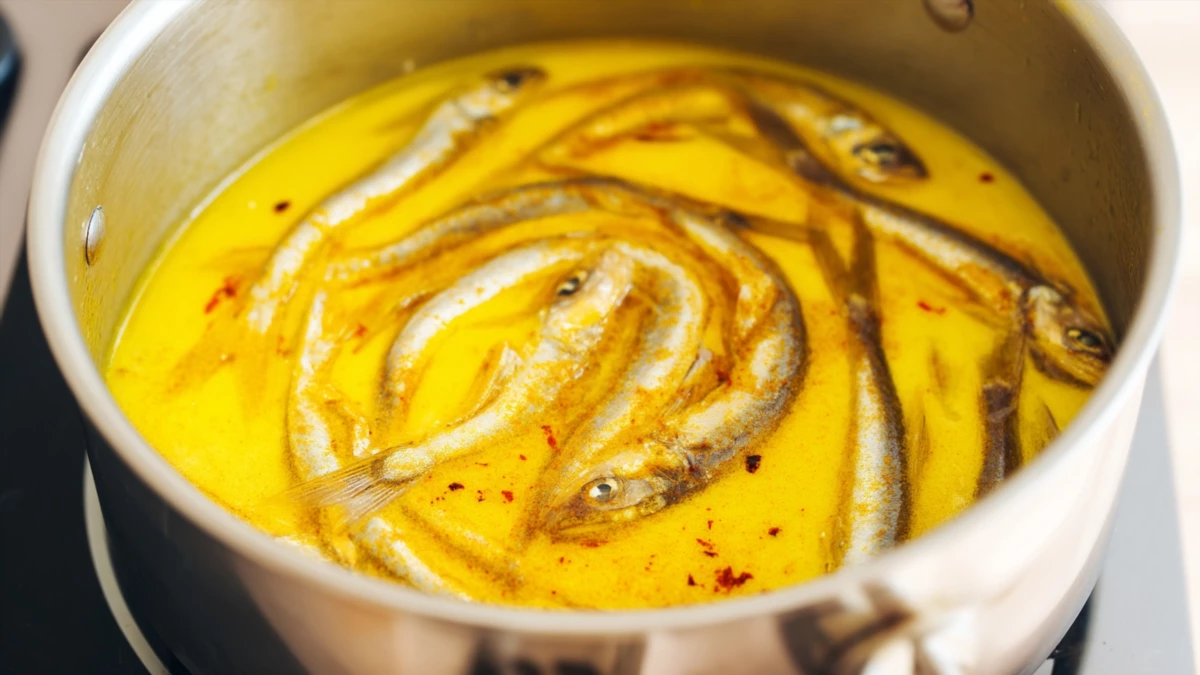 Фото блюда: Корюшка в пряном карри с ароматными специями