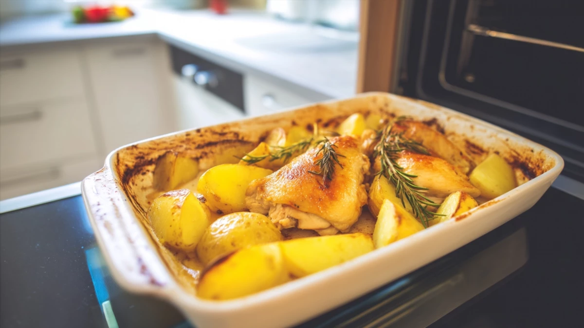 Фото блюда: Куриное филе с картофелем в духовке – идеальный ужин для всей семьи