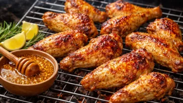 Фото блюда: Горчично-медовый маринад для куриных крылышек на мангале