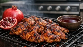Фото рецепта: Гранатовый маринад для куриных крылышек на мангале