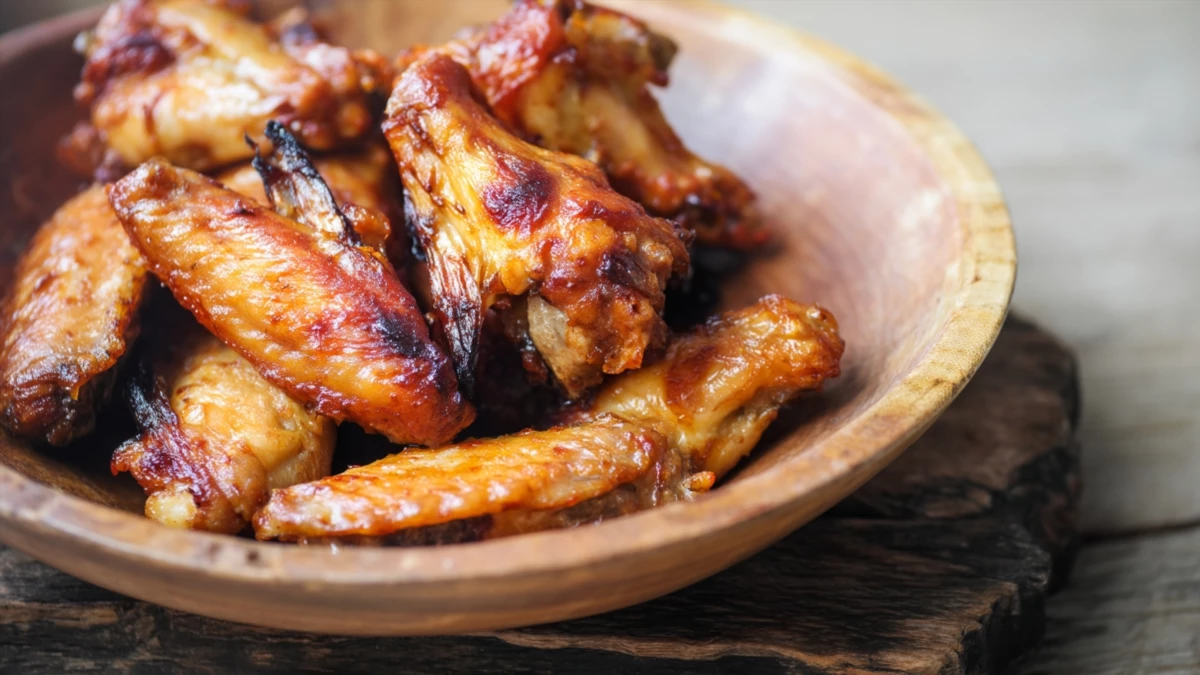 Фото блюда: Куриные крылышки в наршарабе с насыщенным гранатовым вкусом