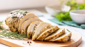 Фото рецепта: Куриный рулет в мацони с зеленью