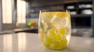 Фото рецепта: Виноградный лимонад с пузырьками: освежающий напиток за 10 минут