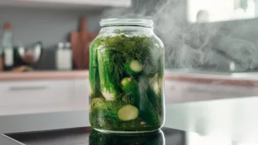 Фото блюда: Быстрые маринованные огурцы в горячем уксусном рассоле: хруст за пару часов