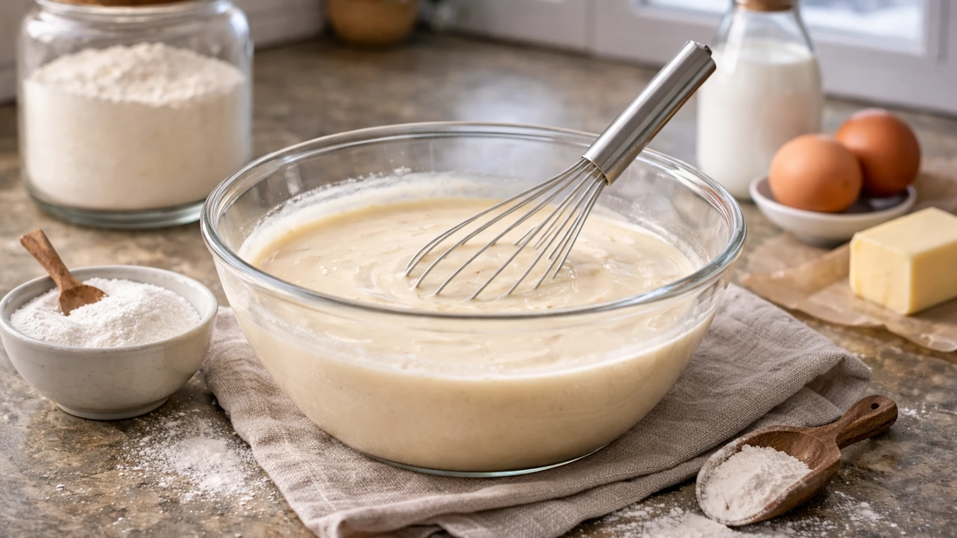 Приготовление теста для блинов «Зимняя вишня»