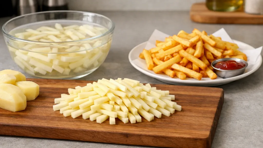 Нарезка картофеля брусочками для картофеля фри