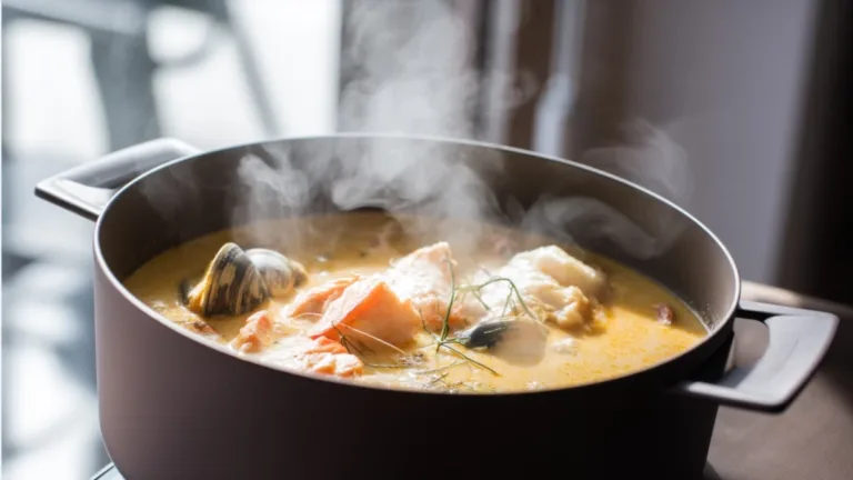 Фото блюда: Бергенский рыбный суп по норвежски со сливками и лососем