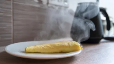 Фото блюда: Азиатский омлет с имбирно чесночной пастой