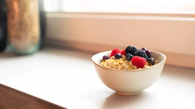 Фото блюда: Овсянка с бергамотом и ягодами: рецепт для утреннего комфорта