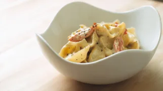 Фото рецепта: Паста с конгрио в белом соусе