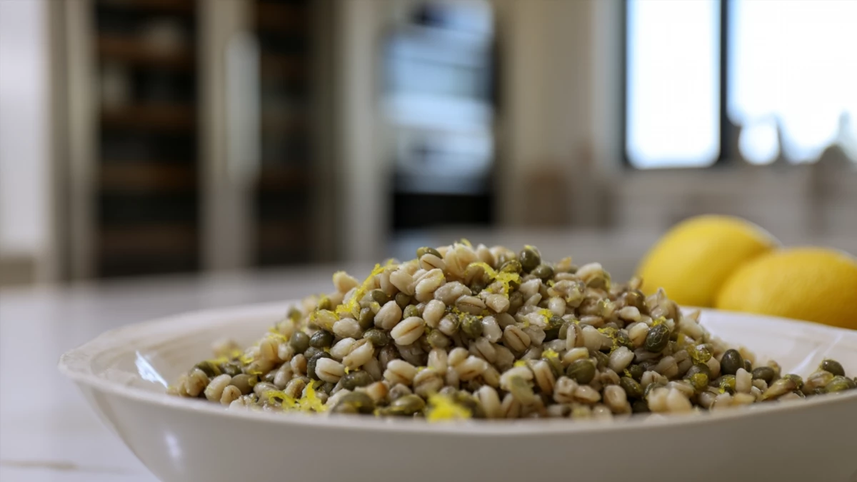 Фото блюда: Перловка с каперсами и лимоном