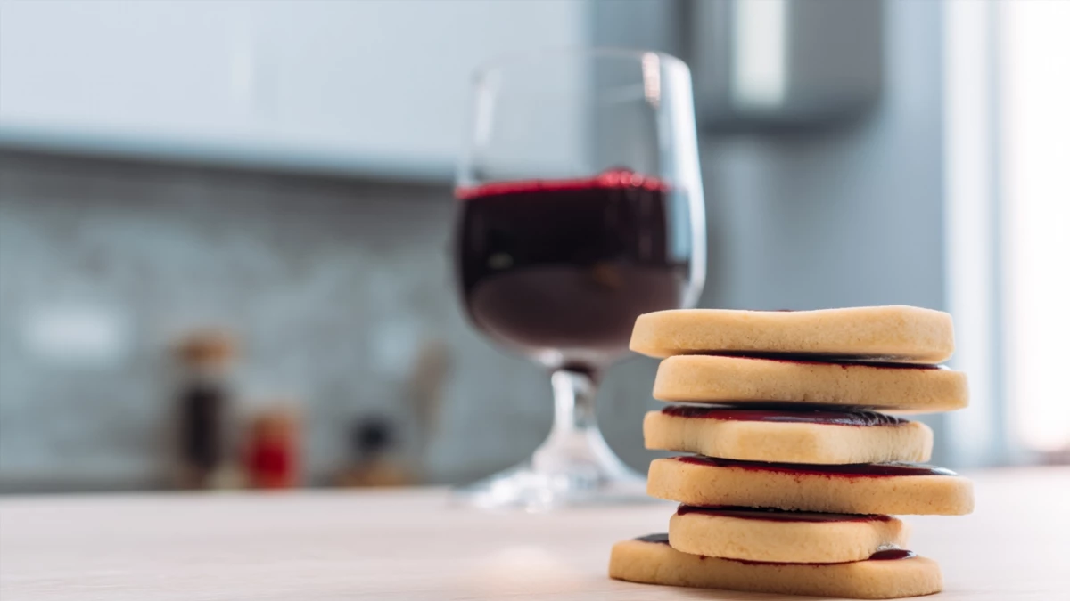 Фото блюда: Песочное печенье с вином — уникальный десерт с насыщенным вкусом