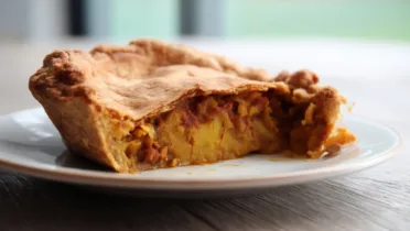 Фото рецепта Пирог с картофелем и чоризо – Сытный и ароматный