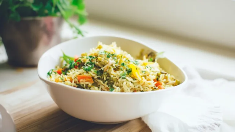 Фото блюда: Овощной плов на кокосовом масле — ароматный и полезный