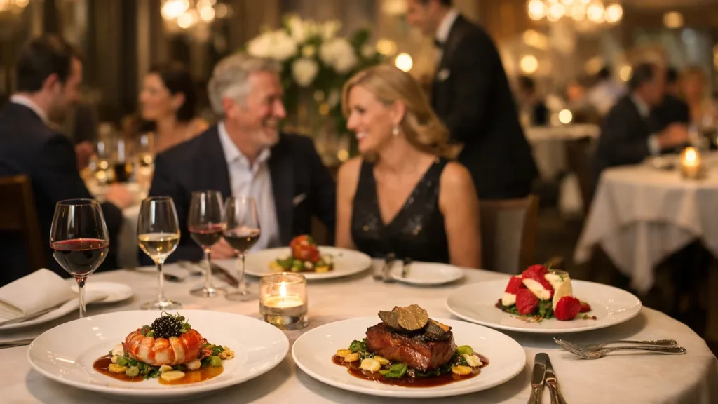 Ресторан с тремя звездами Мишлен и изысканные блюда