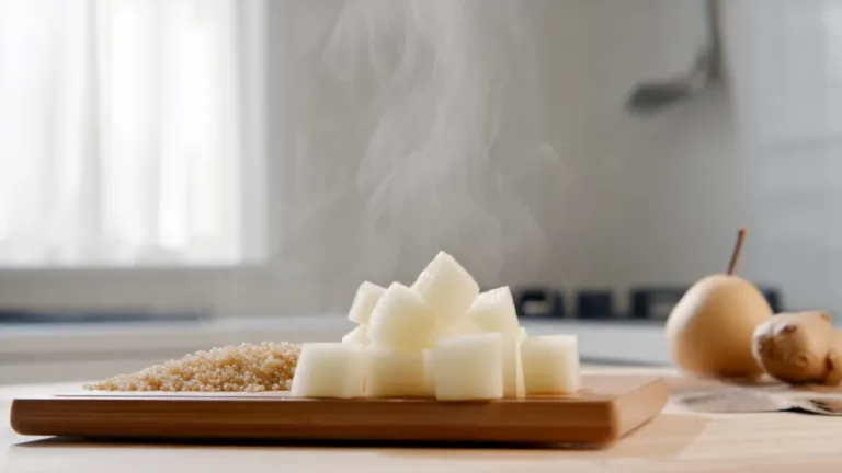 Фото блюда: Рисовые хлопья с грушей и имбирем – ароматное утреннее угощение