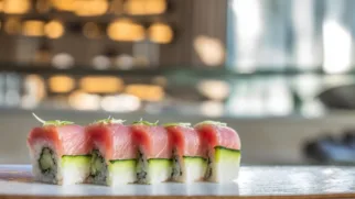 Фото рецепта: Роллы с тунцом и огурцом: дома как в суши баре