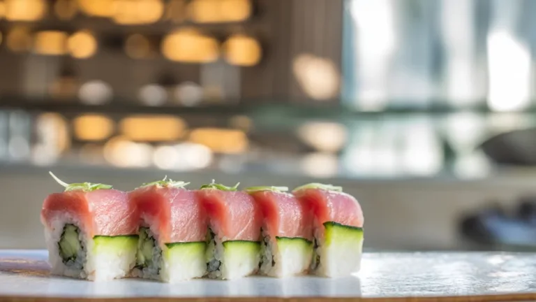 Фото блюда: Роллы с тунцом и огурцом: дома как в суши баре