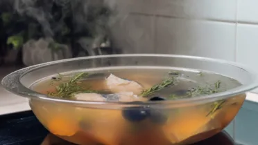 Фото блюда: Интересный рыбный суп с маслинами