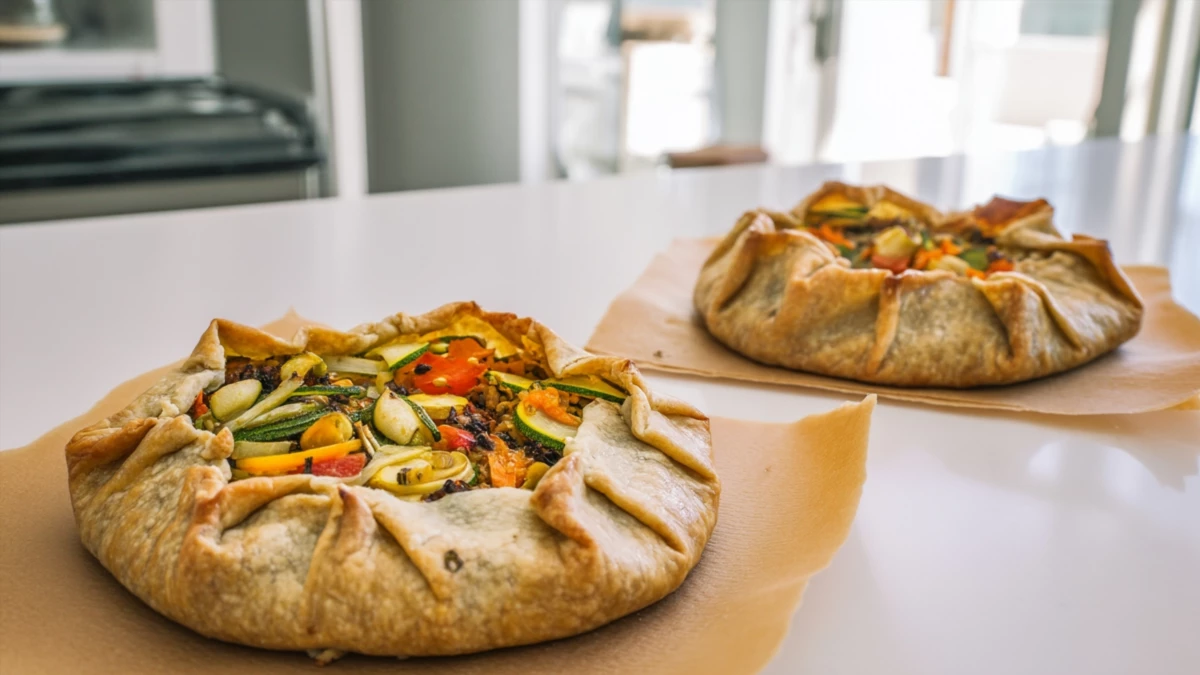 Фото блюда: Ржаные галеты с овощами: хрустящее тесто и сочная начинка