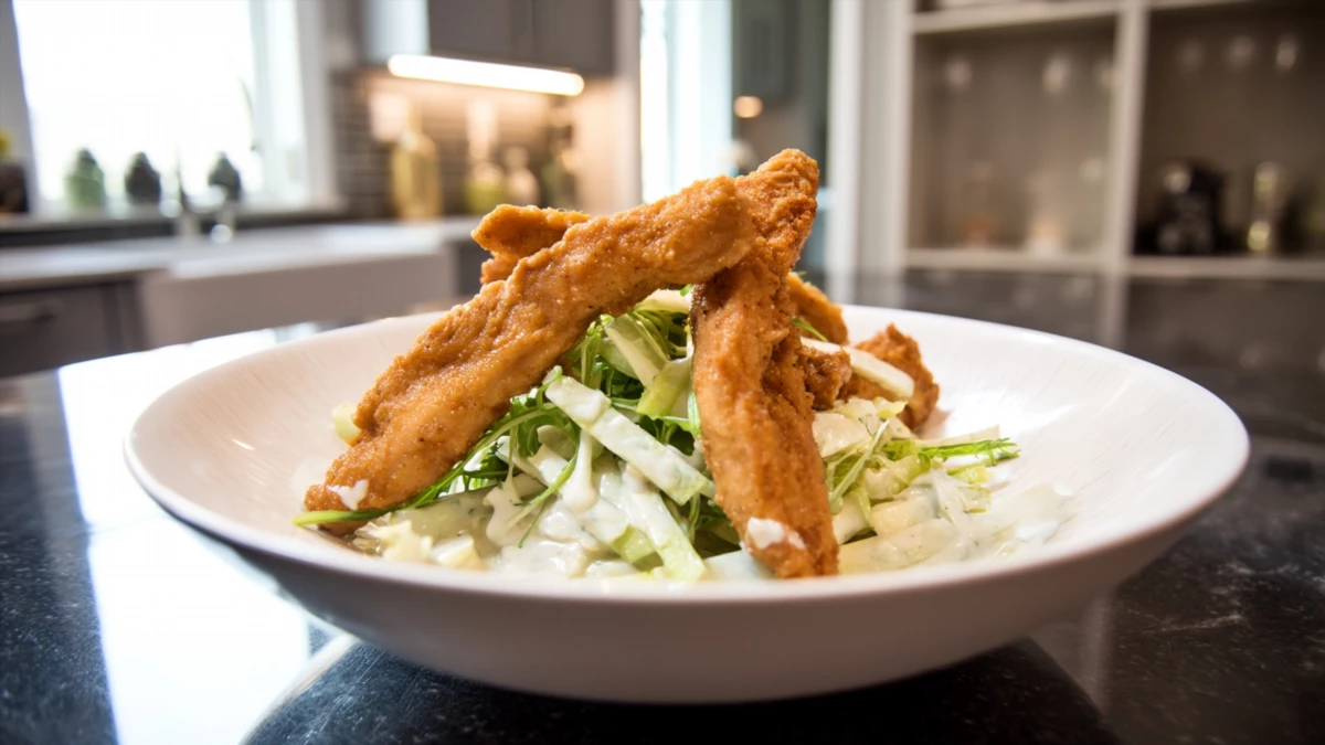 Фото блюда: Салат из корневого сельдерея с курицей — полезный и вкусный