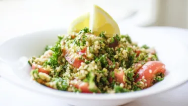 Фото рецепта Свежий табуле с ароматным оливковым маслом и лимоном