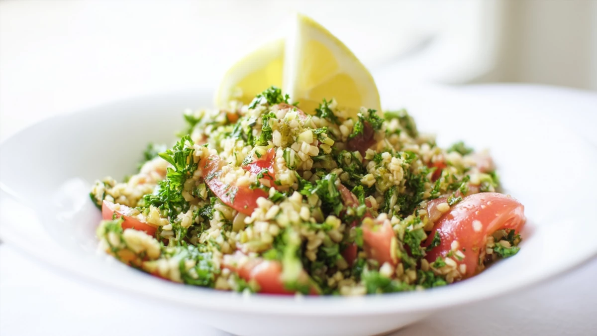 Фото блюда: Свежий табуле с ароматным оливковым маслом и лимоном