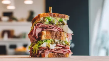 Фото блюда: Сэндвич с бастурмой – вкусный и сытный обед