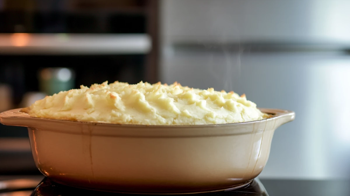 Фото блюда: Шепардский пирог с говяжьим фаршем и картофельной шапкой как в пабе