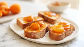 Фото рецепта: Сладкие тосты с абрикосовым сиропом