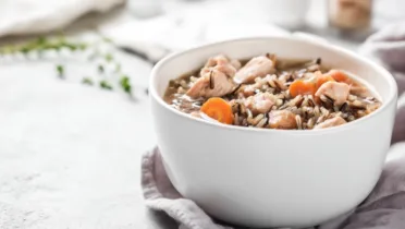 Фото блюда: Суп с диким рисом и индейкой