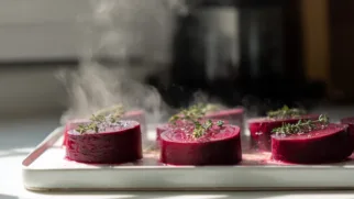 Фото рецепта: Свекла на пару с тимьяном – Вкусный и полезный гарнир