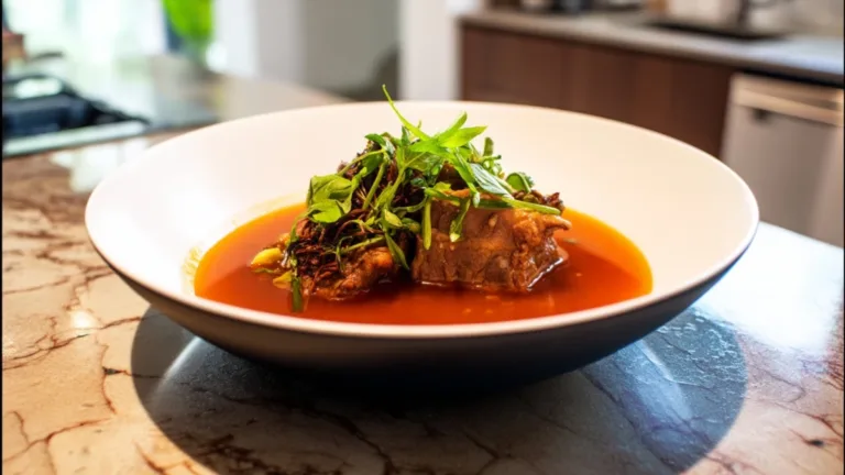 Фото блюда: Свинина тушеная в томатах: нежное горячее с густой подливой