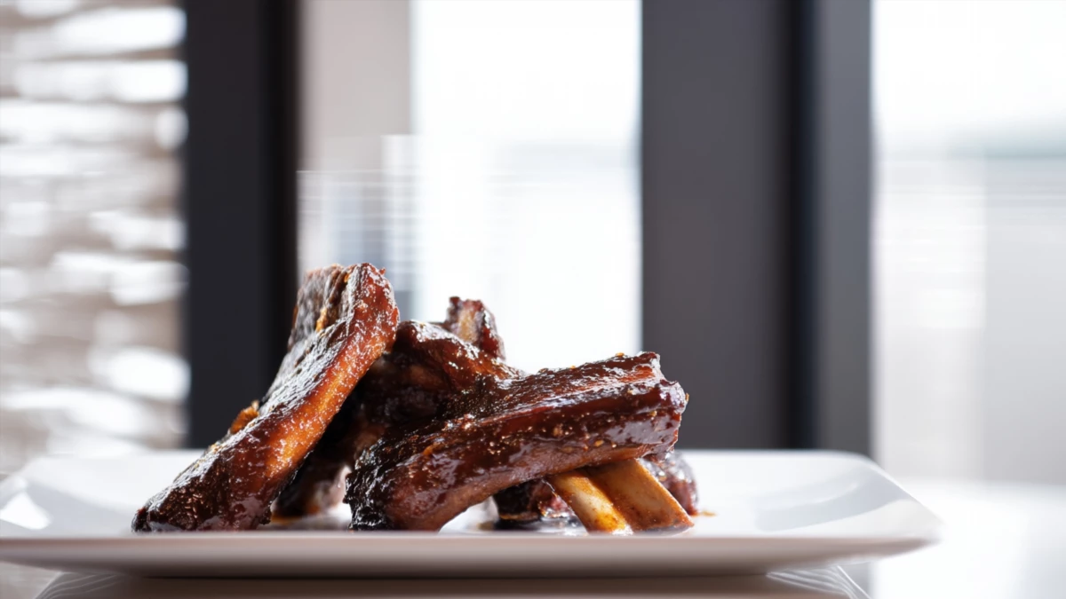 Фото блюда: Свиные ребра в духовке сладко-пряные с коричневым сахаром