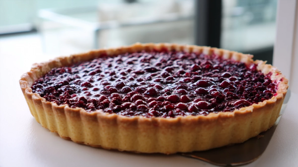 Фото блюда: Тарт с красной рябиной с хрустящей основой и насыщенной ягодной начинкой