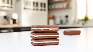 Фото рецепта: Тим Там: австралийское печенье с шоколадом и кремовой начинкой