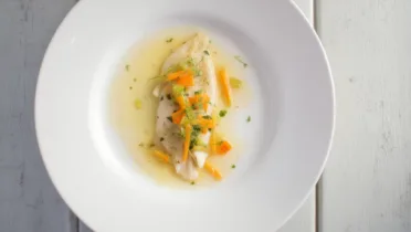 Фото блюда: Тушёный морской язык с овощами