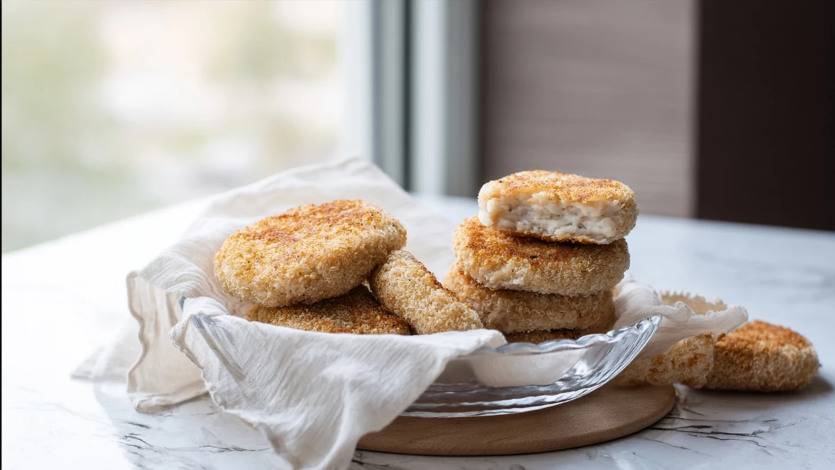 Фото блюда: Творожные сырники с рисовыми хлопьями с нежной серединкой и хрустящей корочкой