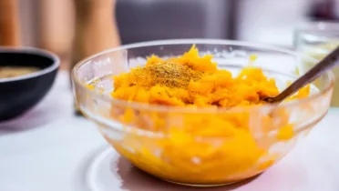 Фото рецепта Тыквенное пюре с шоколадной стружкой