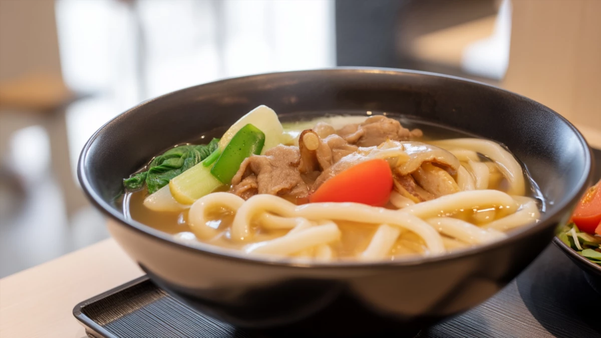 Фото блюда: Удон в свином бульоне с овощами