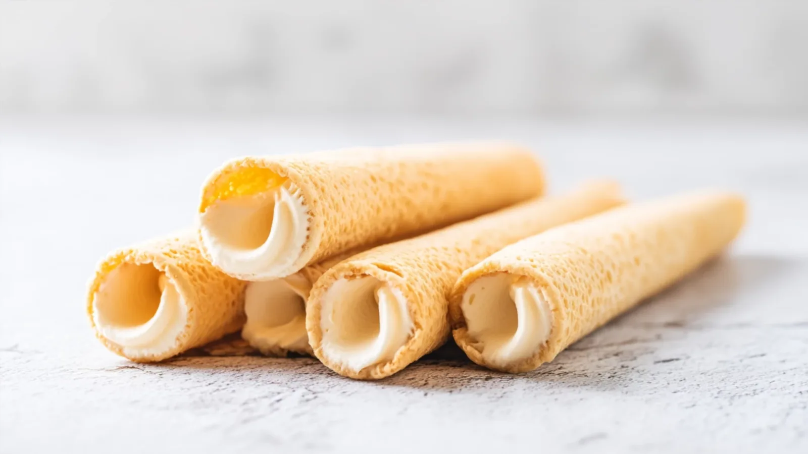 Фото блюда: Хрустящие вафельные трубочки со сгущенкой для сладкого настроения